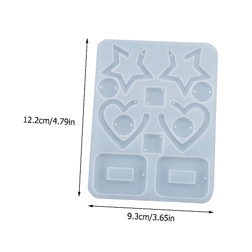 Holibanna 2 Stück Teiliges DIY Silikonform für Ohrring Anhänger Flexible Widerstandsfähige Gießform in Herz Stern design Wiederverwendbar für Schmuckherstellung und Bastelprojekte von Holibanna
