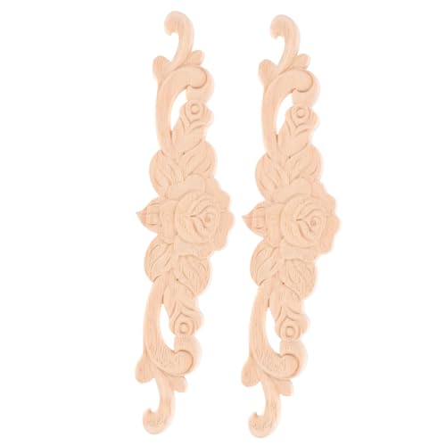 Holibanna 2 Stück Teiliges Holz Geschnitzte Applikationen Rosenmotiv Langlebige Möbel Ornamente zum Aufkleben für Schrank Wand Kommode DIY Holzdeko Holibanna 2 Stück Teiliges Holz Geschnitzte Applikationen Rosenmotiv Langlebige Möbel Ornamente zum Aufkleben für Schrank Wand Kommode DIY Holzdeko von Holibanna