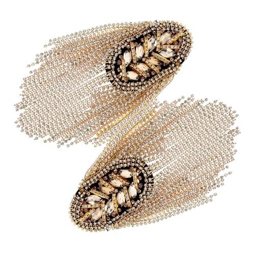 Holibanna 2 Stück Teiliges Schulterabzeichen mit Langen Fransen und Strassbesatz Metall Epauletten mit Quasten Vielseitiges Schmuck Accessoire für Hochzeiten Bühnenauftritte und Festliche Holibanna 2 Stück Teiliges Schulterabzeichen mit Langen Fransen und Strassbesatz Metall Epauletten mit Quasten Vielseitiges Schmuck Accessoire für Hochzeiten Bühnenauftritte und Festliche von Holibanna
