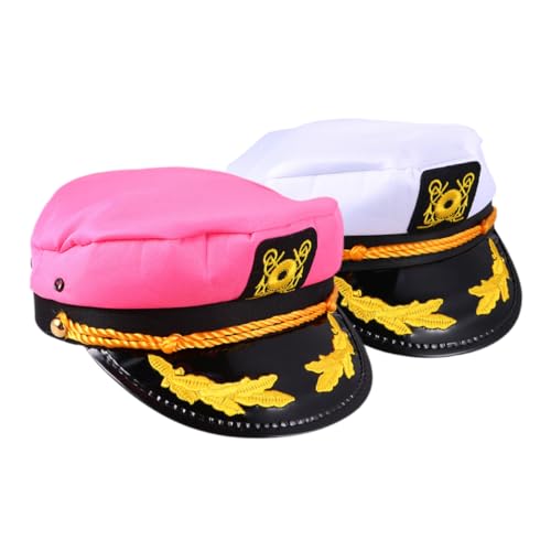 Holibanna 2 Stück Teiliges Segler Kapitänsmützen Modisch und Elegant für Damen und Herren für Kostüm und Karnevalspartys Langlebig und Detailreich Verarbeitet von Holibanna