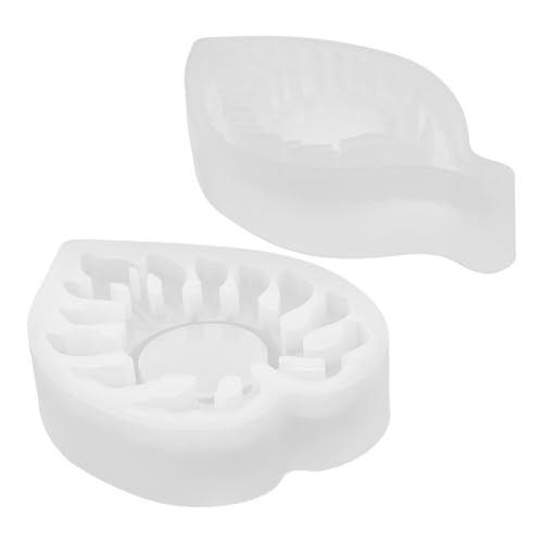 Holibanna 2 Stück Teiliges Silikon-kerzenhalter-formset für Teelichter Hitzebeständige Resin-gießform in Herzform Flexible Wiederverwendbare Diy-kerzenständer-moulds aus Hochwertigem Silikon von Holibanna