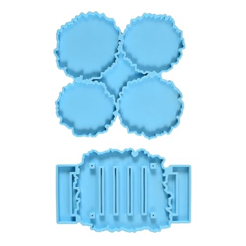 Holibanna 2 Stück Teiliges Silikonform Set für Untersetzer mit Stauraum Diy Gießform für Kreative Bastelprojekte für Bastel Enthusiasten von Holibanna