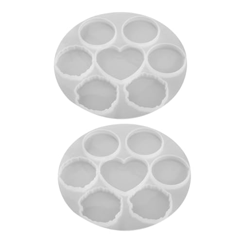Holibanna 2 Stück Teiliges Silikonformen Epoxidharz Unregelmäßige Runde Phone Grip Mold Flexibel Wiederverwendbar DIY Handyhalterung Gießform für Kreative Bastelprojekte von Holibanna