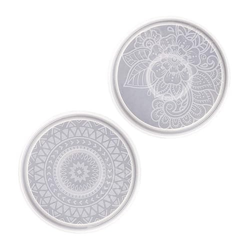Holibanna 2 Stück Teiliges Untersetzer Mold Runde Form für DIY Kristall Epoxidharz Handwerk für Tassenunterlagen und Kreative Projekte Langlebig und Sicher der Anwendung von Holibanna