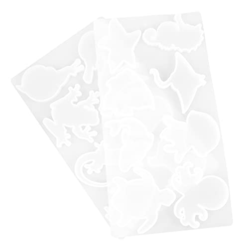 Holibanna 2 Stück Tierform Handwerk Form für Tierdekor Tierdekorform Tierische Silikonform selber machen Epoxid-Silikon-Gießform Silikon dekorative Formen Kieselgel von Holibanna