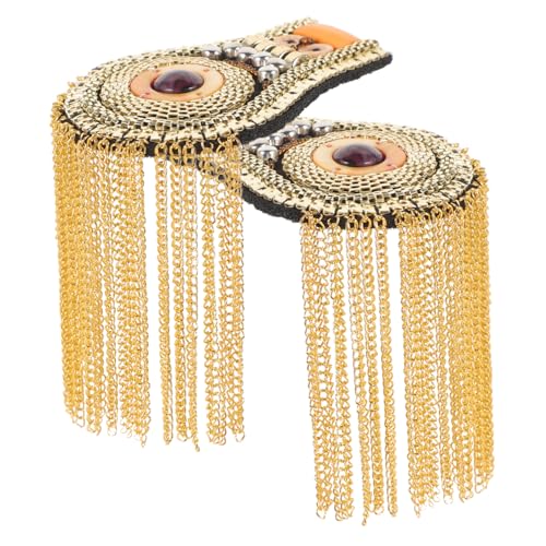 Holibanna 2 Stück Vintage Quaste Schulterklappen mit Strass Schulterdekoration für Bühnenauftritte Goldfarbene Applikationen für Einen Auffälligen Look Holibanna 2 Stück Vintage Quaste Schulterklappen mit Strass Schulterdekoration für Bühnenauftritte Goldfarbene Applikationen für Einen Auffälligen Look von Holibanna