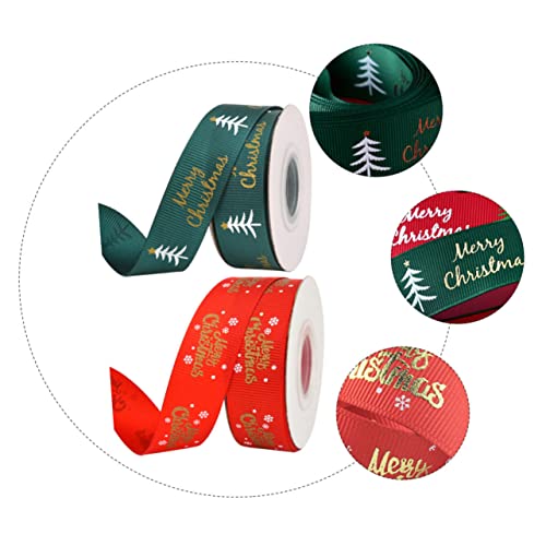 Holibanna 2 Stück Weihnachtliches Geschenkband Breit Bedrucktes Dekorationsband mit Schneeflocken und Tannenbaum Farbenfrohes Geschenkverpackungszubehör für DIY Weihnachtsdeko Holibanna 2 Stück Weihnachtliches Geschenkband Breit Bedrucktes Dekorationsband mit Schneeflocken und Tannenbaum Farbenfrohes Geschenkverpackungszubehör für DIY Weihnachtsdeko von Holibanna