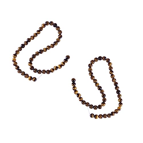 Holibanna 2 Tigerauge Perlenarmband Stränge Natürlichen Dekorative Lose Perlen für Diy Schmuckherstellung für Armbänder und für Kreative Bastelprojekte von Holibanna