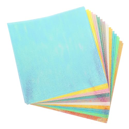 Holibanna 20 Blatt Schimmerndes Origami papier Pearlescent Glanz Quadratisch Farben Vielseitig für DIY Bastelprojekte Papier zum Falten von Kranichen Glitzerpapier für Scrapbooking und von Holibanna