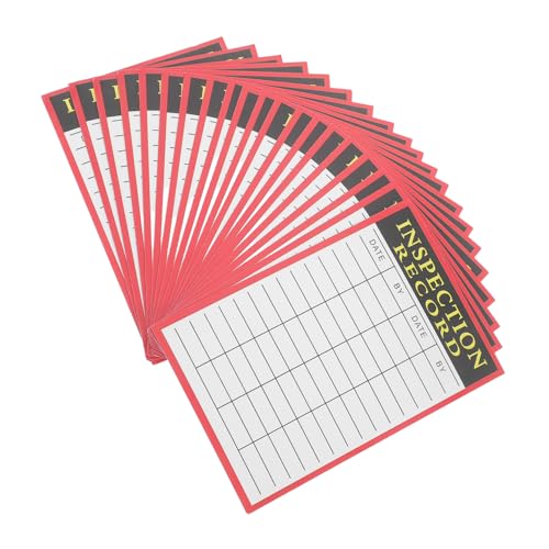 Holibanna 20 Blatt Versandbestandskarte Aufkleber Für Rekordkarten Prüfplaketten Wartungsaufkleber Service-aufkleber Geräte-tags Service-tags Für Geräte Wartungstennzeichen Papier von Holibanna