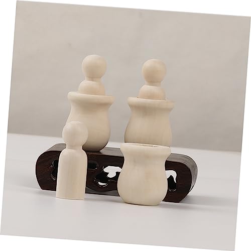 Holibanna 20 Satz Holzpuppen zum Bemalen Teilig Naturbelassene Kleine Holzfiguren für DIY Bastelprojekte Umweltfreundlich und Sicher für Kreative Kinderhandarbeiten und Dekoration von Holibanna