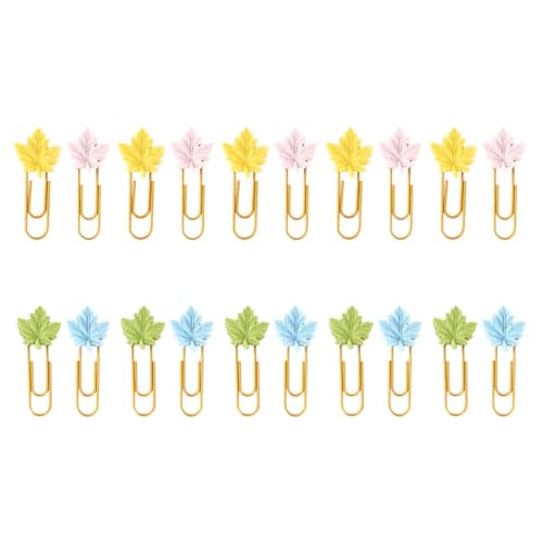 Holibanna 20 Stück Ahornblatt Lesezeichenhalter Lesezeichen Papierbinder Lesezeichen Goldene Büroklammern Lesezeichen Süße Sonnenblumen Lesezeichen Papier Lesezeichen Binder Clips von Holibanna