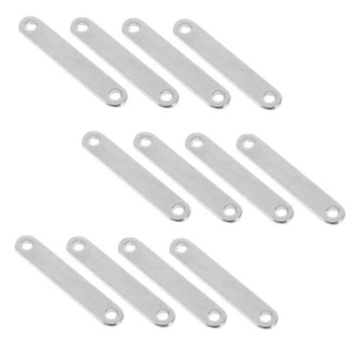 Holibanna 20 Stück Anschlüsse Wohnung schwer Stecker einstellbar Silber DIY Schmuckherstellung Armbandglieder Verbindungsstück für Armbänder Rostfreier Stahl von Holibanna