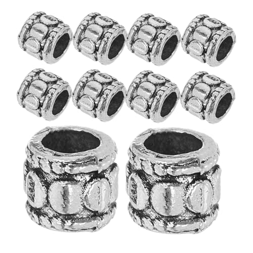 Holibanna 20 Stück Antik Silberne Abstandshalter Perlen Große Legierungsperlen für DIY Schmuck Armbänder und Vielseitige Metallperlen für Designs von Holibanna