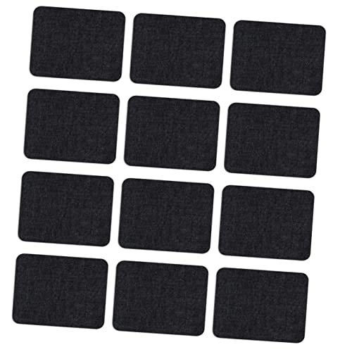Holibanna 20 Stück Bügelflicken für Jeans Schwarze Applikationen für Kleidung Taschen und Handarbeiten Rechteckig Bastelmaterialien für Reparatur und Dekoration von Holibanna