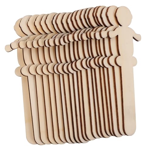Holibanna 20 Stück DIY Holzscheiben Teilig Natürliche Unlackierte Holzstücke mit Ohren Jungenmotiv Kreative Bastelplatten für Malen und Basteln für Kindergeburtstag Schule von Holibanna