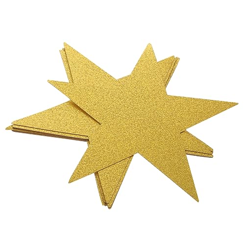 Holibanna 20 Stück Fünfzackiger Stern Aus Papier Hände Schule Papier Geschnitten Kindergarten Ausschnitte Sammelalbum Ausgeschnitten Zurück Zum Schuldekor Schmucklos Golden von Holibanna