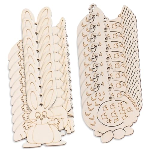 Holibanna 20 Stück Hölzerne Kaninchen -Hühnchenanhänger Leerzeichen hängend Kaninchendekor leere Kaninchenausschnitte Hasen holz handwerk unvollendetes Holzhandwerk Khaki Holibanna 20 Stück Hölzerne Kaninchen -Hühnchenanhänger Leerzeichen hängend Kaninchendekor leere Kaninchenausschnitte Hasen holz handwerk unvollendetes Holzhandwerk Khaki von Holibanna