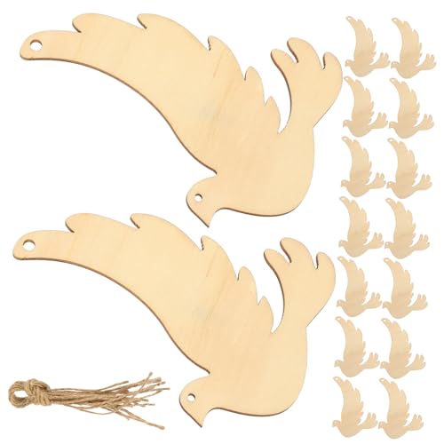 Holibanna 20 Stück Holz Vögel Anhänger Unbearbeitete Holzscheiben Diy Vogeldesigns für Bastelprojekte für Home Dekoration und Kreativarbeiten von Holibanna