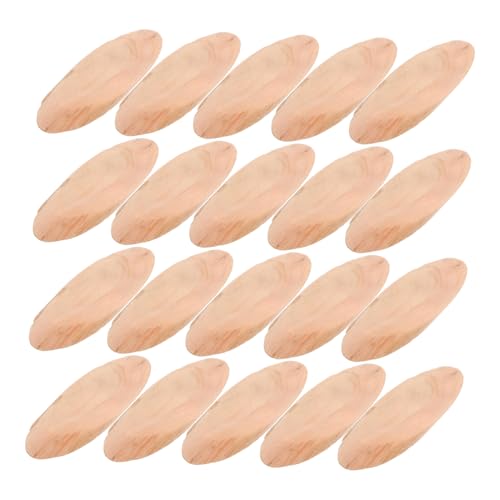 Holibanna 20 Stück Holzstücke Komprimierte Kekse Holzformen Zum Basteln Unbehandeltes Holz Basteln Zweige Beige von Holibanna