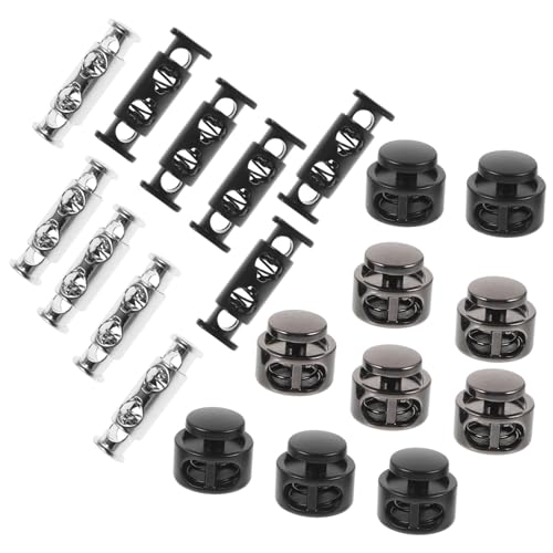 Holibanna 20 Stück Kordelstopper Metall Federschnallen für Kleidung und Ropes Einloch Doppelloch Design für Hoodies Sportbekleidung und DIY Projekte Robust und Installieren von Holibanna