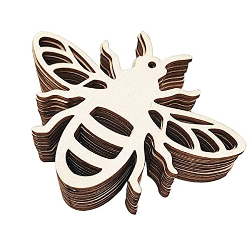 Holibanna 20 Stück Kreative Holzscheiben Anhänger Dekorative Bienenform DIY Holz Craft Pendants für Bastelprojekte und Wohnkultur Holibanna 20 Stück Kreative Holzscheiben Anhänger Dekorative Bienenform DIY Holz Craft Pendants für Bastelprojekte und Wohnkultur von Holibanna