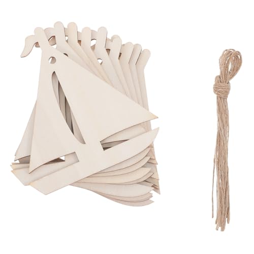Holibanna 20 Stück Nautische Holz Segelboot Ausschnitte Unfertige Holzformen für Diy Bastelprojekte mit Seil für Dekorationen für Partys mit Thema Holibanna 20 Stück Nautische Holz Segelboot Ausschnitte Unfertige Holzformen für Diy Bastelprojekte mit Seil für Dekorationen für Partys mit Thema von Holibanna