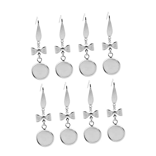 Holibanna 20 Stück Ohrring Rohlinge Innendurchmesser DIY Schmuckzubehör Leicht und Robust Ohrhaken Basis für Ohrschmuckgestaltung Damen Silber von Holibanna