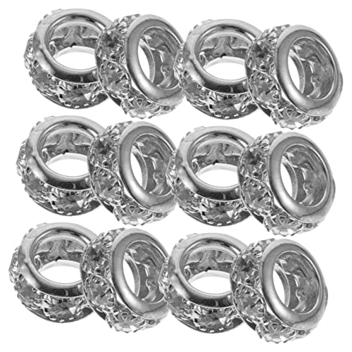 Holibanna 20 Stück Perlenarmbandzubehör Handwerk Form Scheibe Schmuck Perlen Für Die Herstellung Von Armbändern Basteln Perlen Für Armbänder Groß Schnell Loch Silver Kristall von Holibanna