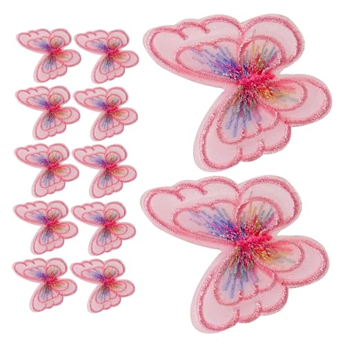 Holibanna 20 Stück Schmetterlings Aufnäher Bestickte Patches für DIY Kleidung Hüte Taschen Einfach zu Verwenden zum Dekorieren und Reparieren von Textilien von Holibanna