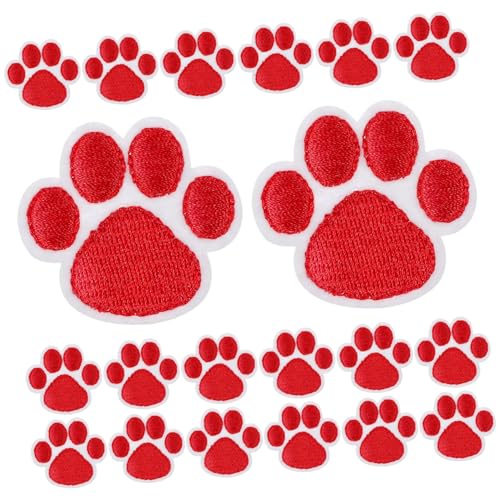 Holibanna 20 Stück Selbstklebende Stickflicken Geflickt Cartoon Groß Zum Aufnähen Hunde Patch Hundepfote Hunde Nähmotiv Zum Aufnähen Hund Doggy Paw Print Nähflicken von Holibanna