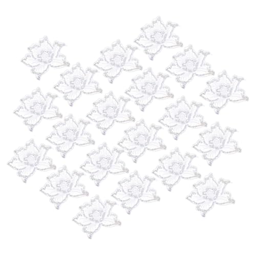 Holibanna 20 Stück Stickerei Patches für Kleidung Weiße Bügelflicken und Aufnäher für DIY Applikationen und Kreative Dekoration von Kleidungsstücken Taschen und Accessoires Holibanna 20 Stück Stickerei Patches für Kleidung Weiße Bügelflicken und Aufnäher für DIY Applikationen und Kreative Dekoration von Kleidungsstücken Taschen und Accessoires von Holibanna