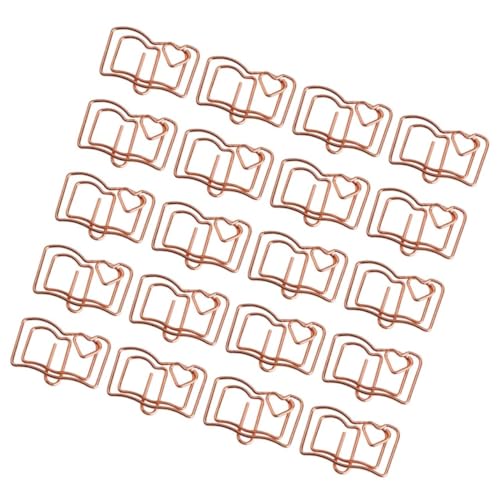Holibanna 20 Stück Teiliges Buchförmige Lesezeichen Clips aus Stilvolle Büroklammern für Notizen Fotos und Memo Langlebige Metallklemmen für Büro und Schule in Roségold Holibanna 20 Stück Teiliges Buchförmige Lesezeichen Clips aus Stilvolle Büroklammern für Notizen Fotos und Memo Langlebige Metallklemmen für Büro und Schule in Roségold von Holibanna