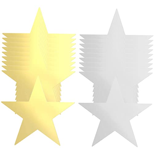 Holibanna 20 Stück Teiliges Doppelseitige Papier Sterne Gold Silber Dekorative Ausschnitte für Klassenzimmer Diy Bastelprojekte Party und Wanddekoration Vielseitige Papier Cutout Kunst Holibanna 20 Stück Teiliges Doppelseitige Papier Sterne Gold Silber Dekorative Ausschnitte für Klassenzimmer Diy Bastelprojekte Party und Wanddekoration Vielseitige Papier Cutout Kunst von Holibanna