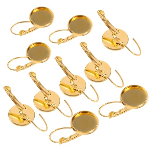 Holibanna 20 Stück Teiliges Earring Base Blanks mit Goldfarbenen Trays für DIY Schmuckherstellung Leichte Kompakte Ohrringhalter für Individuelle Creolen und Anhänger Langlebig und Einfach von Holibanna
