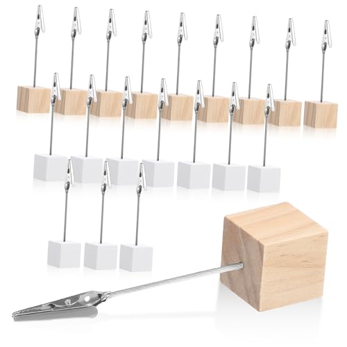 Holibanna 20 Stück Teiliges Holz Notizhalter mit Clips Stabiler Vertikaler Fotohalter Natürliche Farben Weiß und Holz Platzsparend für Tischkarten Memo Bilder Vielseitig für Büro und Holibanna 20 Stück Teiliges Holz Notizhalter mit Clips Stabiler Vertikaler Fotohalter Natürliche Farben Weiß und Holz Platzsparend für Tischkarten Memo Bilder Vielseitig für Büro und von Holibanna
