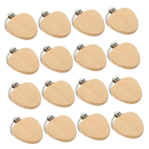 Holibanna 20 Stück Teiliges Holz Schlüsselanhänger Rohlinge zum Bemalen und Gravieren Blanko Holz Schlüsselringe für DIY Bastelprojekte Personalisierbare Holzanhänger als Geschenkidee von Holibanna
