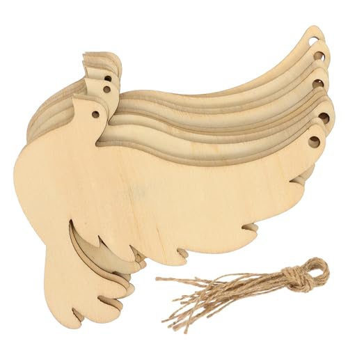 Holibanna 20 Stück Teiliges Holzscheiben mit Vogelmotiv Naturbelassene Holzanhänger für DIY Bastelprojekte Rustikale Holzverzierungen für Hochzeit Partydekoration Kleine Holzstücke zum von Holibanna