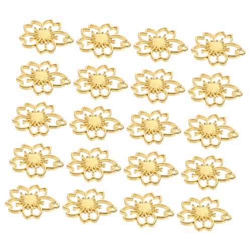 Holibanna 20 Stück Teiliges Kirschblüten hohlrahmen Legierung Offene UV kristall rahmen für Schmuckherstellung Anhänger für Halsketten Armbänder Ohrringe DIY Charms von Holibanna
