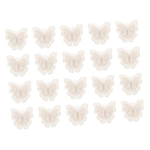 Holibanna 20 Stück Teiliges Organza Patch mit Schmetterlingsstickerei Diy Applikation für Kreative Bekleidungsprojekte zum Aufbügeln und Aufnähen Kleidung Taschen Hüte und Mehr von Holibanna