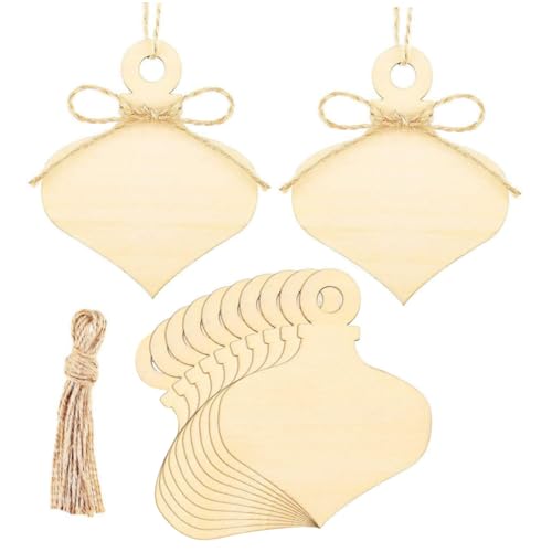 Holibanna 20 Stück Teiliges Unvollendete Holzlichter Bulben Scheiben für Diy Weihnachtsdekoration Kreative Holzscheiben zum Basteln mit Seil für Partys und Feste Holibanna 20 Stück Teiliges Unvollendete Holzlichter Bulben Scheiben für Diy Weihnachtsdekoration Kreative Holzscheiben zum Basteln mit Seil für Partys und Feste von Holibanna