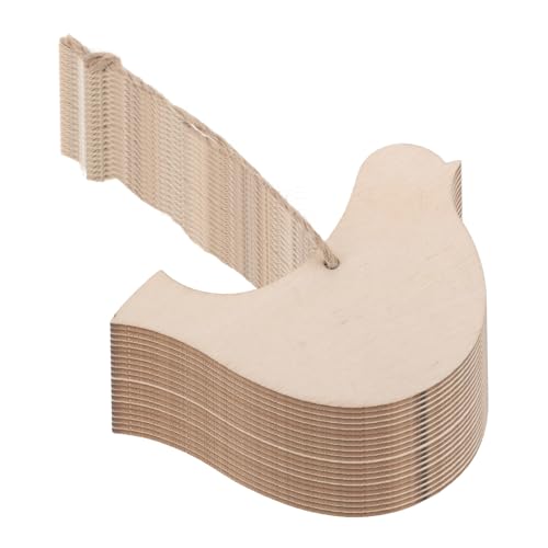 Holibanna 20 Stück Teiliges Unvollendete Holzvögel zum Bemalen Nachhaltige Blanke Holzornamente mit DIY Holzscheiben für Weihnachtsdekoration und Kreative Bastelprojekte von Holibanna