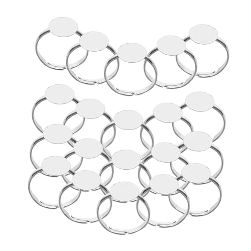 Holibanna 20 Stück Teiliges Verstellbares Ringrohling Metall mit Rundem Pad Stabile Basis für Schmuckherstellung für DIY Projekte und Handgefertigten Schmuck Vielseitig und Langlebig Holibanna 20 Stück Teiliges Verstellbares Ringrohling Metall mit Rundem Pad Stabile Basis für Schmuckherstellung für DIY Projekte und Handgefertigten Schmuck Vielseitig und Langlebig von Holibanna