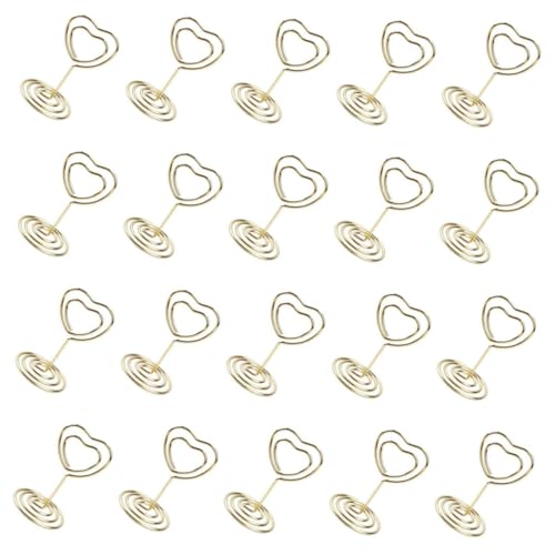 Holibanna 20 Stück Tischkartenhalter mit Stabilem Sockel Metall Memo Clips für Fotos Notizen Platzkarten Gold Herzform für Hochzeit Büro und Dekoration Holibanna 20 Stück Tischkartenhalter mit Stabilem Sockel Metall Memo Clips für Fotos Notizen Platzkarten Gold Herzform für Hochzeit Büro und Dekoration von Holibanna