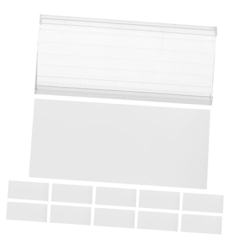 Holibanna 20 Stück Transparenter PVC Preisschildhalter Teiliges mit Gebogenem Steckplatz Verstellbarer Etikettenhalter für Drahtregale Vielseitiger Shelf Tag Clip für Supermärkte und Holibanna 20 Stück Transparenter PVC Preisschildhalter Teiliges mit Gebogenem Steckplatz Verstellbarer Etikettenhalter für Drahtregale Vielseitiger Shelf Tag Clip für Supermärkte und von Holibanna
