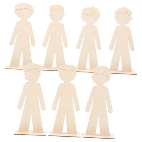 Holibanna 20 Stück Unbearbeitete Holzformen für Bastelprojekte Holzfiguren für Diy Aktivitäten für Jungen Dekorieren von Holibanna