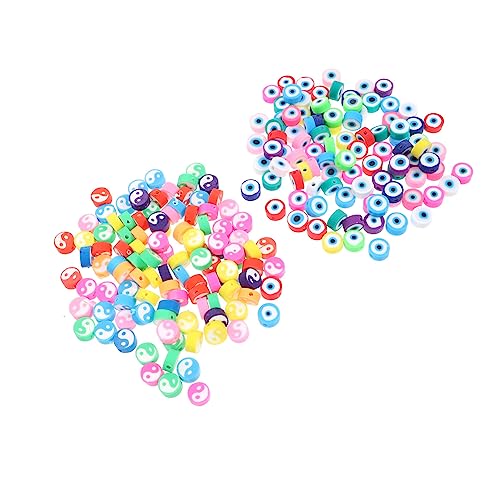 Holibanna 200 Stück Bunte Polymer Clay Perlen Vielseitige Spacer Beads für Schmuckherstellung DIY Armband und Halskette Zubehör Leicht und Handlich für Kreative Bastelprojekte von Holibanna