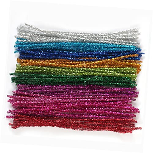Holibanna 200 Stück DIY Glitzerstiele Orange Flexible Glitzer Pfeifenreiniger für Kinderbasteln Formbare Chenilledraht Bastelmaterial Weihnachten Kreative Handwerksstäbe für Partys und von Holibanna