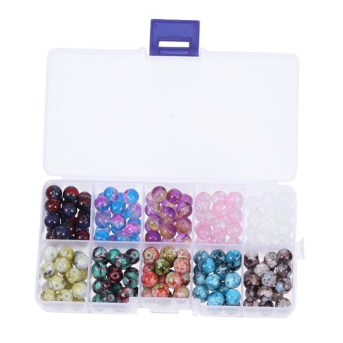 Holibanna 200 Stück DIY Perlen Farben Naturstein Schneeflocken Schmuckperlen Bastelperlen für Armband Halskette Auffädeln Zubehör von Holibanna