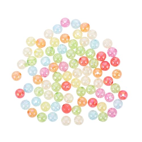 Holibanna 200 Stück Farbige Acrylperlen Spacer Beads für DIY Schmuck Basteln Runde Perlen für Armbänder und Kreative Bastelmaterialien von Holibanna